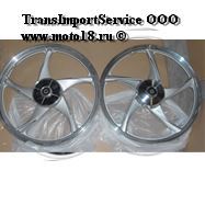 Обод 17" задний литой, барабан. тормоз 1,6-17  Альфа, Дельта, Zodiak №3 серебристый (5 С-луч)