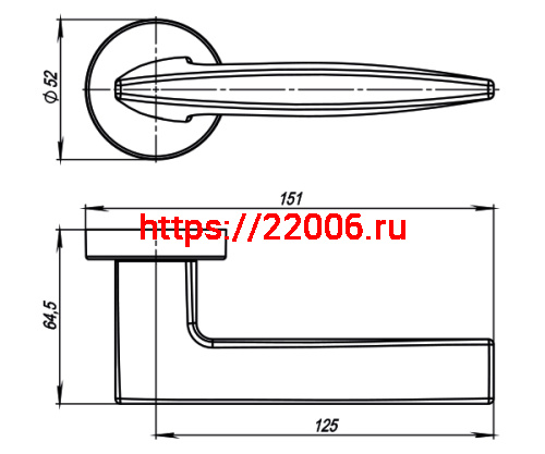 Ручка Armadillo (Армадилло) раздельная R.URB52.SQUID (SQUID URB9) MWSC-33 итальянский тисненый фото 4