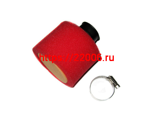 Фильтр воздушный нулевого сопротивления d-35мм 45" PITBIKE (поролон оранжевый) с переходным кольцом