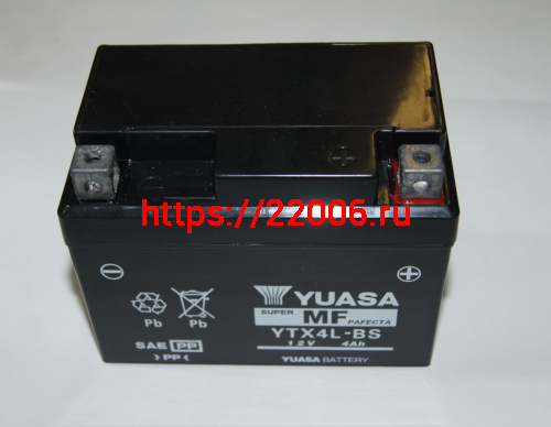 Аккумулятор YUASA MF DRY GEL YTX4L-BS(MF) (12v/4hr) герметичный (113*70*86) Аккумулятор YUASA MF DRY GEL YTX4L-BS(MF) (12v/4hr) герметичный (113*70*86)