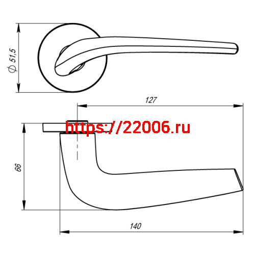 Ручка Armadillo (Армадилло) раздельная R.URS52.TWIN (TWIN URS) SN-3 матовый никель фото 4