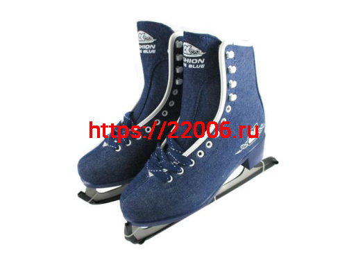 Коньки женские фигурные FASHION Blue JEANS 35 размер 50147