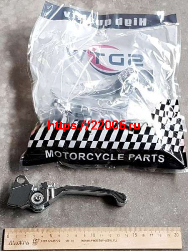 Рычаг муфты сцепления в сборе с креплением KAYO/TTR-125 откидной, хром
