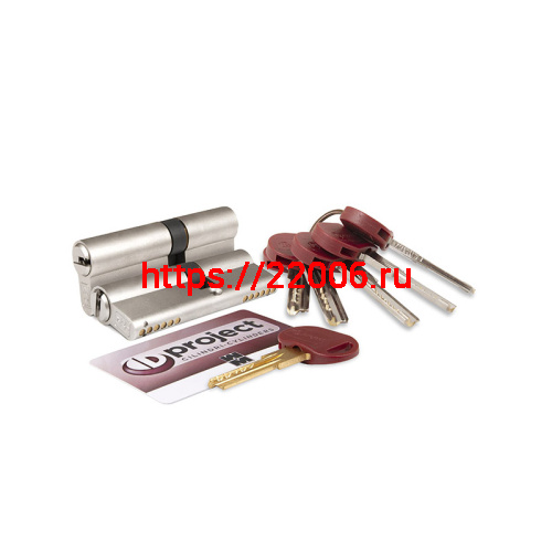 Цилиндровый Mottura (Моттура) механизм DPC1D4646 S3 (92 мм/41+10+41) САТИН.НИКЕЛЬ, 5+1кл.