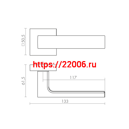 Ручка Fuaro (Фуаро) раздельная K.DM51.Straight (Straight DM) BL-24 черный фото 2