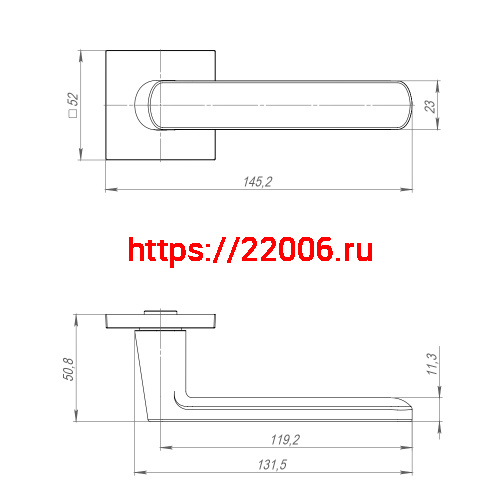 Ручка Ajax (Аякс) раздельная K.JS51.NANO (NANO JS) SSG-39 сатинированное золото фото 2