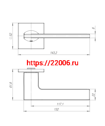 Ручка Punto (Пунто) раздельная K.ARC.Q52.MAIN SN-3 мат.никель ТРОСИК фото 4