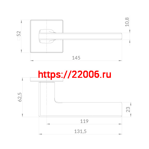 Ручка Punto (Пунто) раздельная K.EST.Q52.SELECT SN-3 матовый никель фото 2