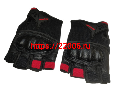 Перчатки PRO-BIKER MCS-57B без пальцев (чёрно-красные), р-р L фото 3