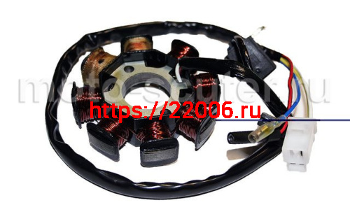 Статор генератора 139QMB 50cc 8 катушек TMMP Статор генератора 139QMB 50cc 8 катушек TMMP