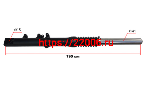 Перо вилки передней левое COMBAT 400 (Пр)