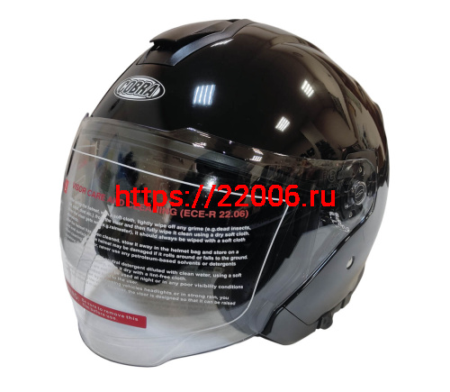 Шлем открытый COBRA EC H586, черный, размер L