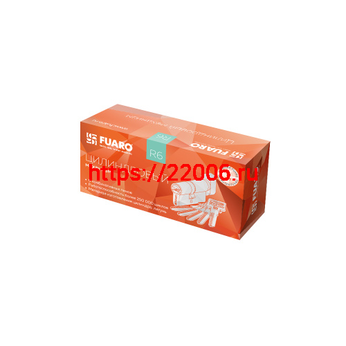 Цилиндровый Fuaro (Фуаро) механизм (R602/60) R6002Knob60(25+10+25) CP хром 5Key с вертушкой фото 2