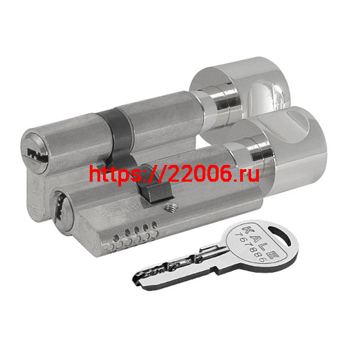 Цилиндровый механизм Kale kilit (Кале килит) с вертушкой 164 OBS SCE/100 (40+10+50) mm никель 5 кл. фото 3